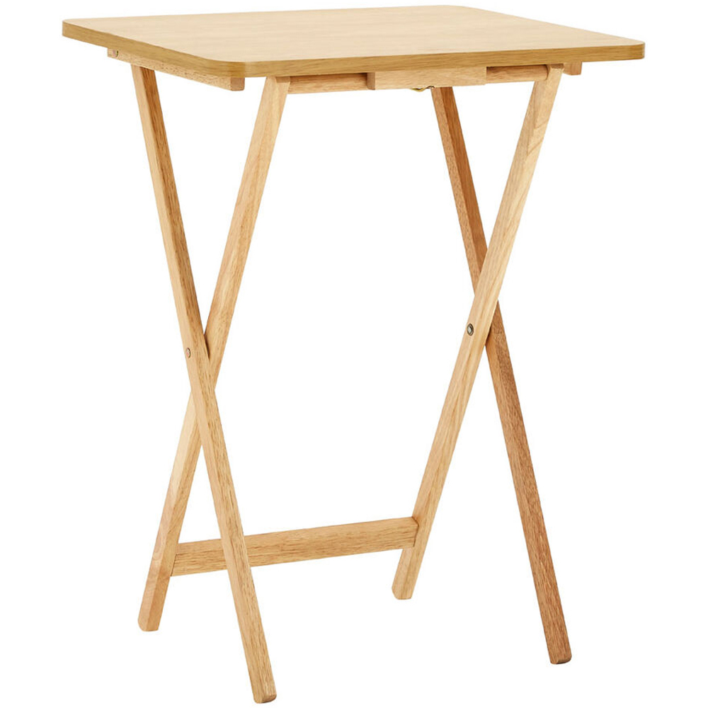 Premier Housewares Veneer Top Folding Side Table Image 2