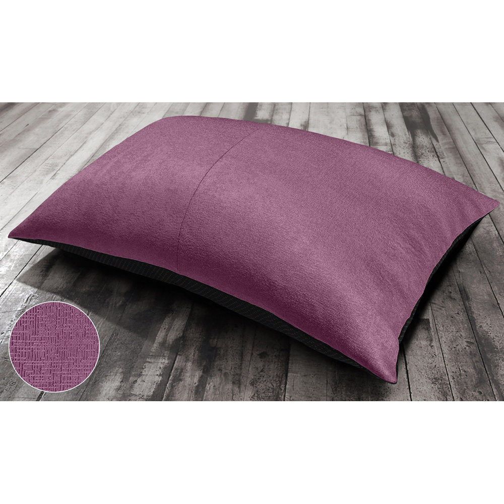 Velosso Purple Textured Plain Non-Slip Floor Lounging Cushion 58 x 85cm Image 2