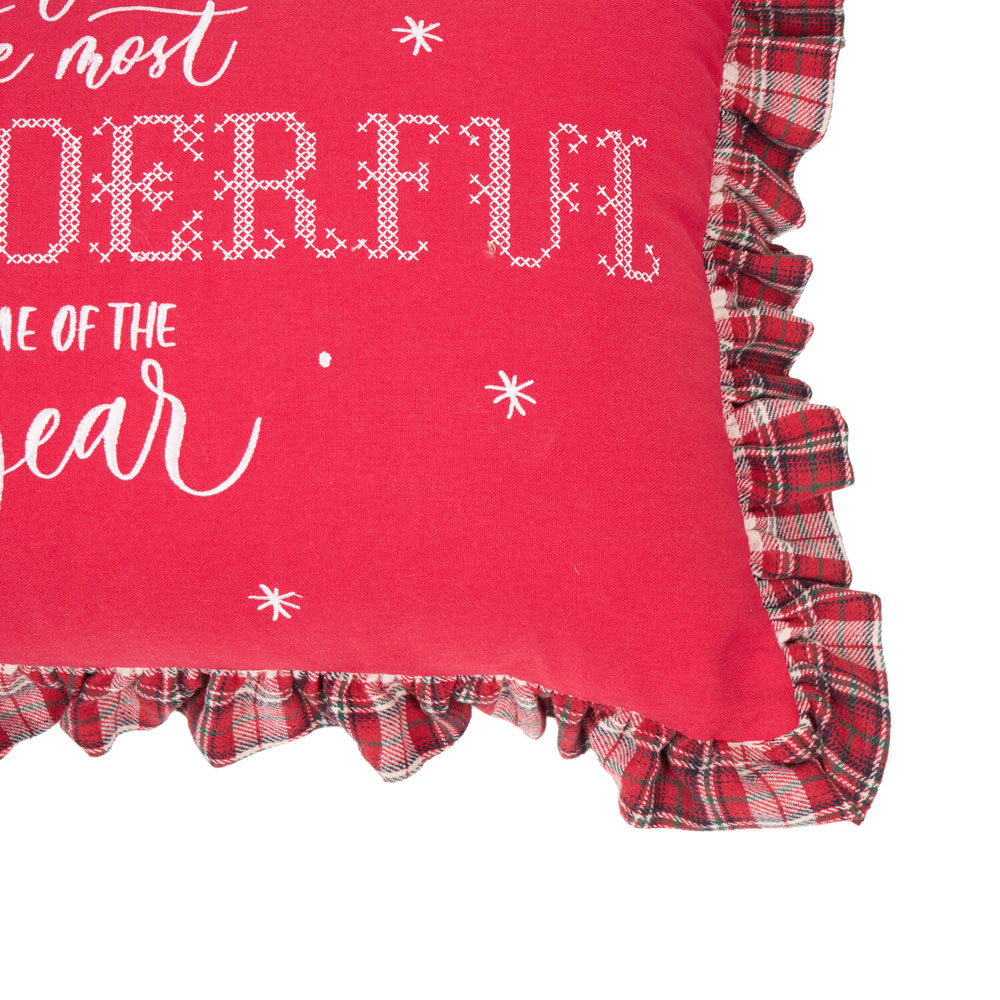 Most Wonderful Time Cushion Red Image 2