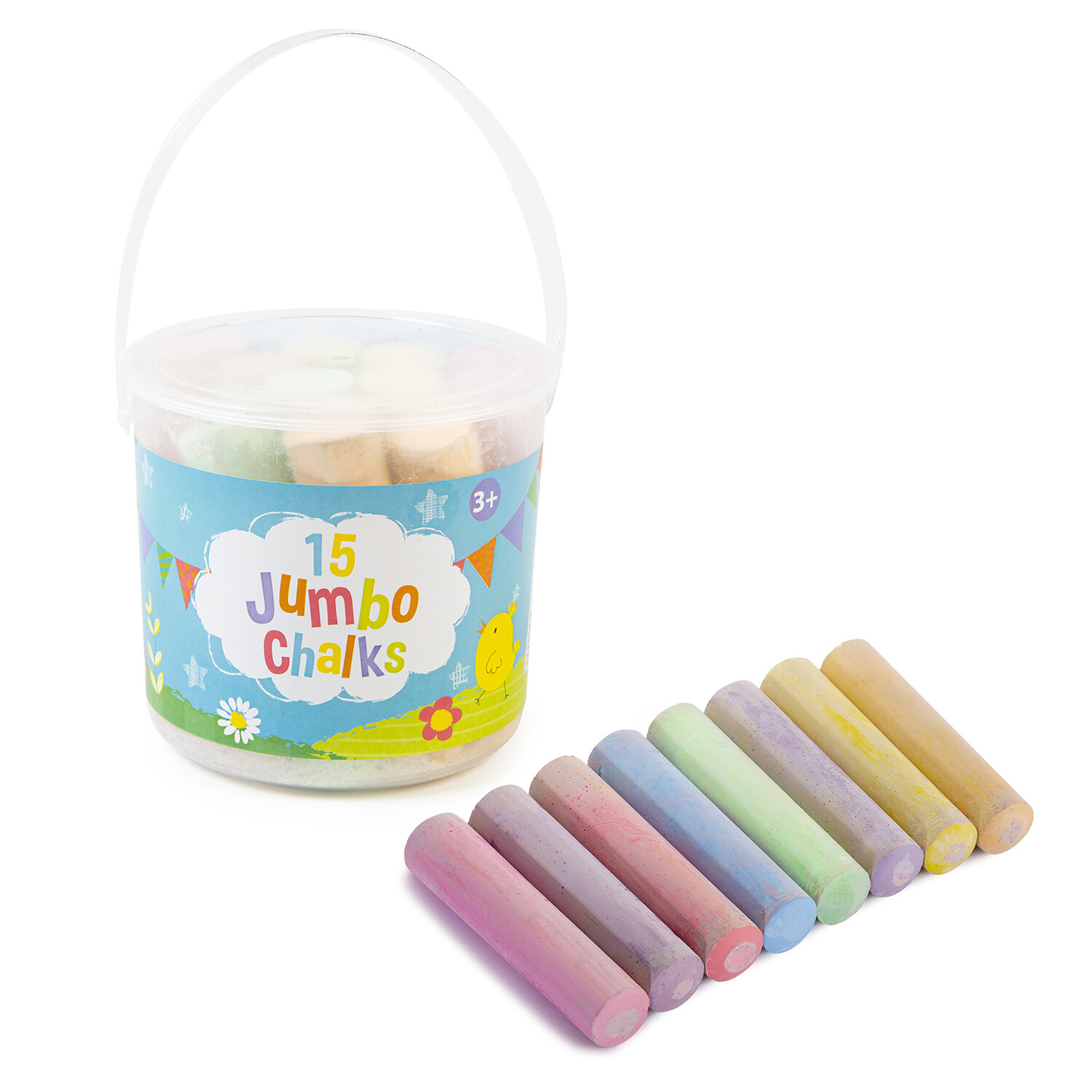 Easter Jumbo Colouring Chalk 15 Pack Image 2