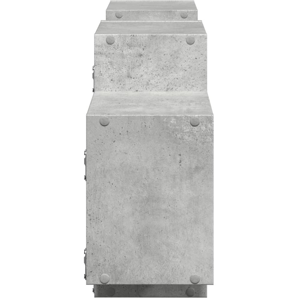 vidaXL 8 Shelf Concrete Grey Floating Wall Shelf Image 4