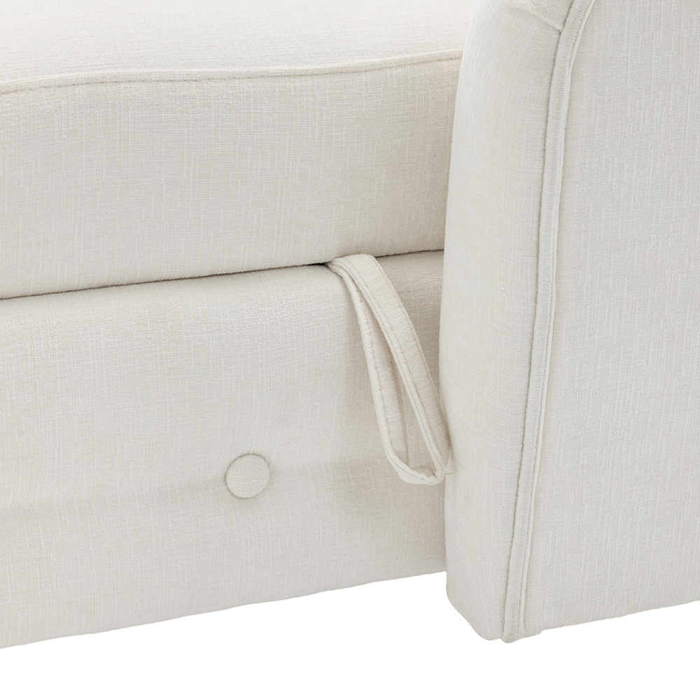 Living and Home White Left Hand Chenille Chaise Lounge with Storage Image 5