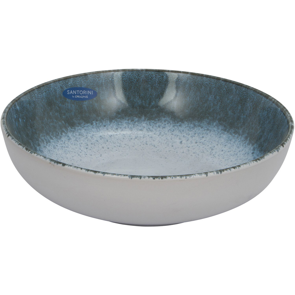 Santorini Reactive Glaze Serving Bowl - Blue Image 1