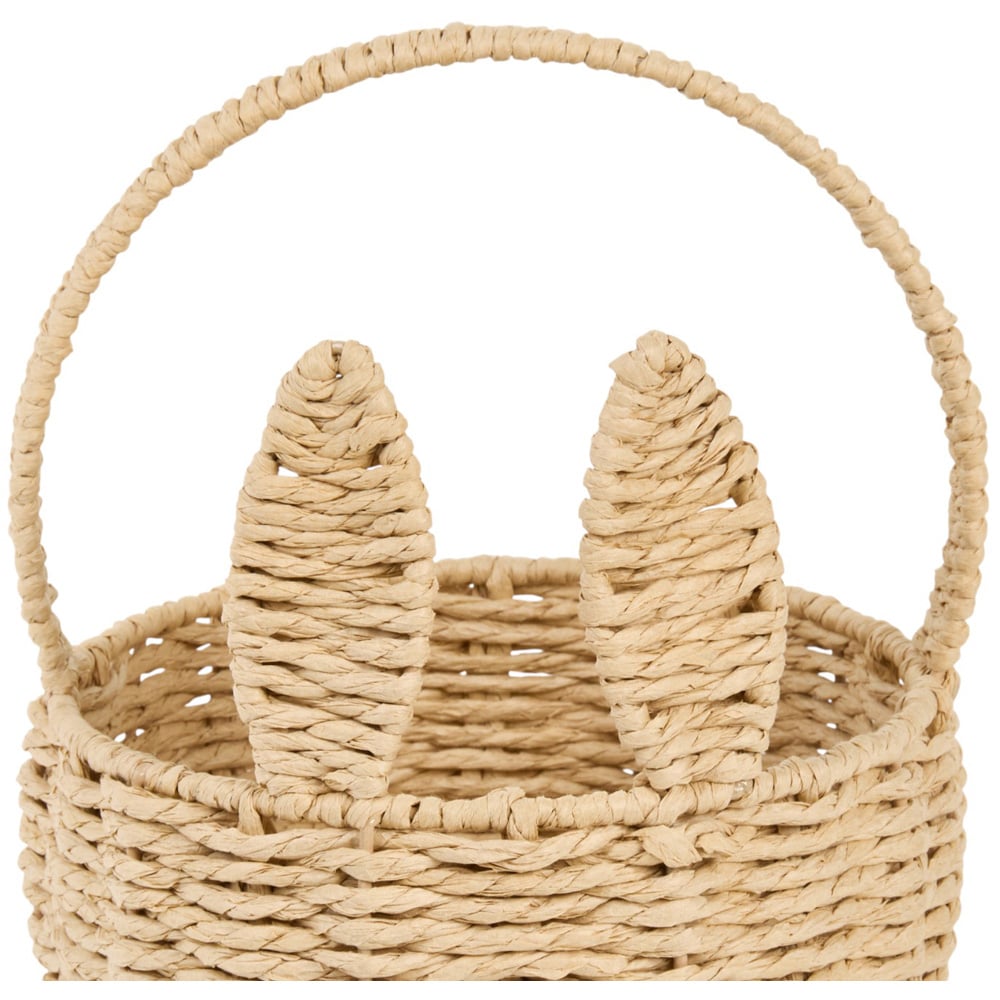 Seagrass Bunny Ear Basket - Brown Image 4