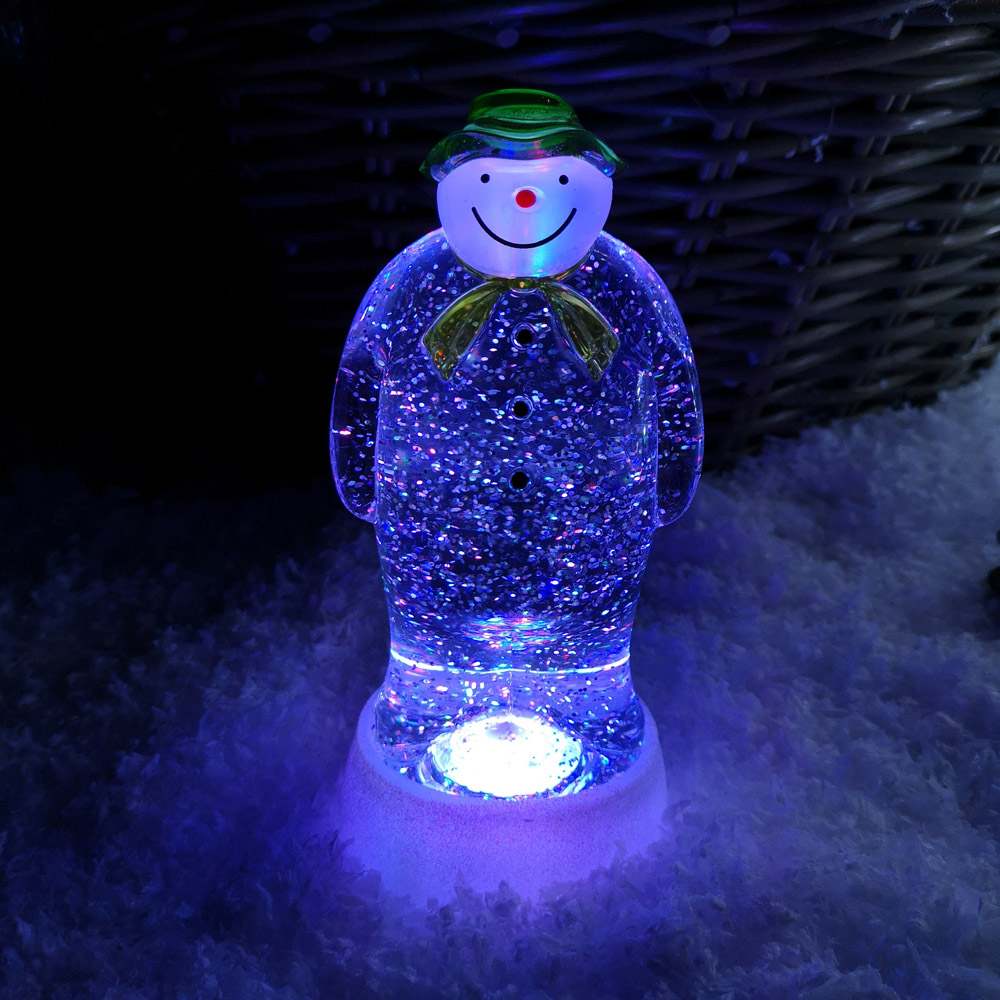 Samuel Alexander Colour Changing The Snowman and The Snow Dog LED Christmas Water Spinner 23cm Image 2