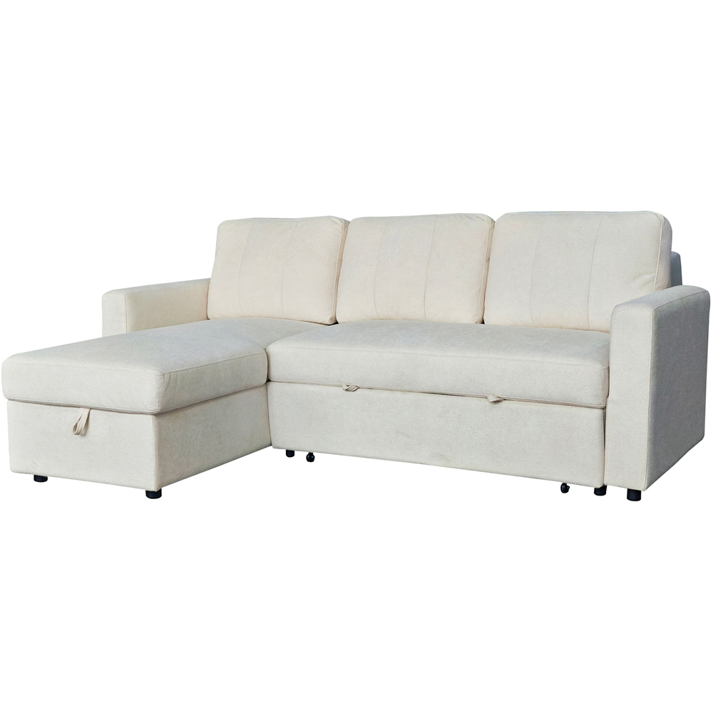 Aspire Nexis 3 Seater Natural Left Hand Chaise Corner Sofa Bed Image 2