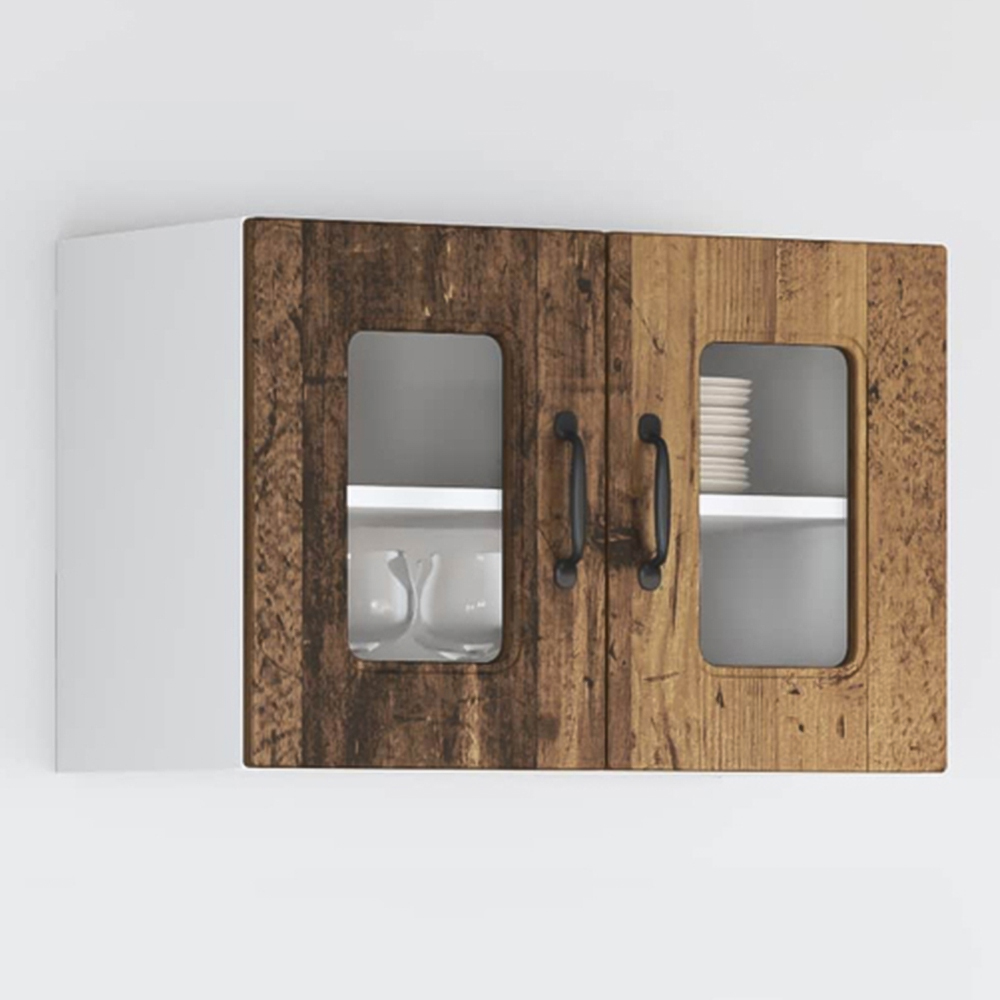 vidaXL Kalmar 2 Door Old Wood Wall Kitchen Cabinet Image 1