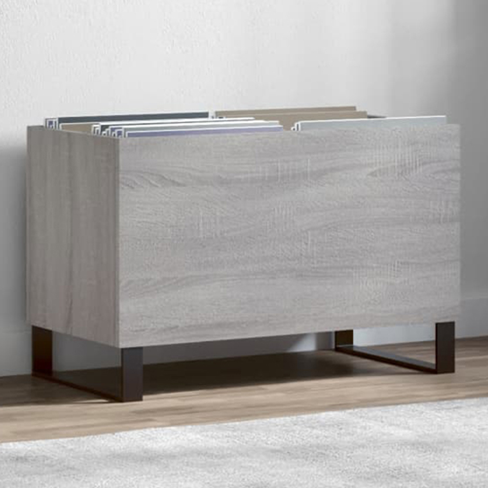 vidaXL Grey Sonoma Record Cabinet Image 1