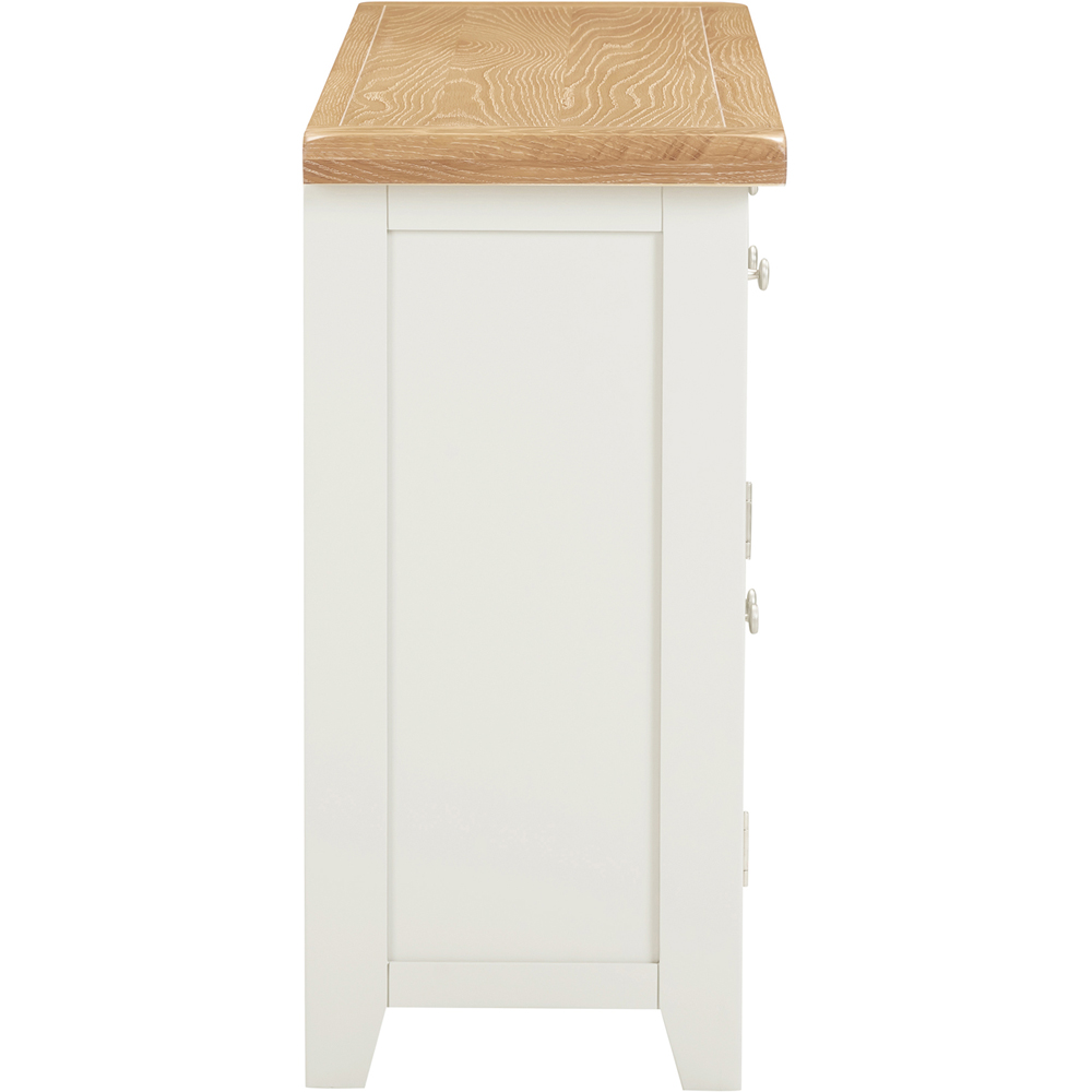 Seconique Windsor 3 Door 3 Drawer Ivory and Oak Sideboard Image 5