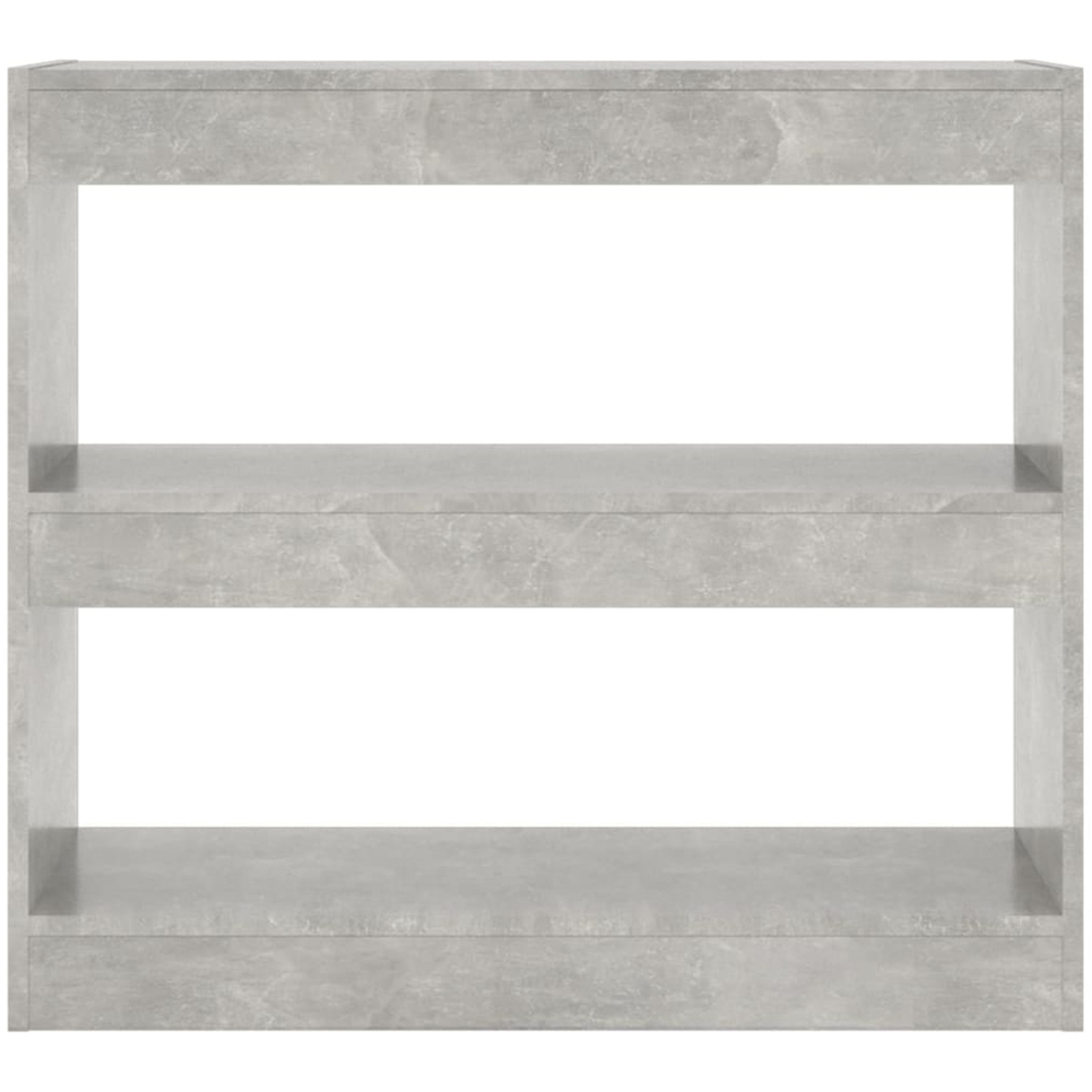 vidaXL 2 Shelf Concrete Grey Wooden Bookcase Image 3