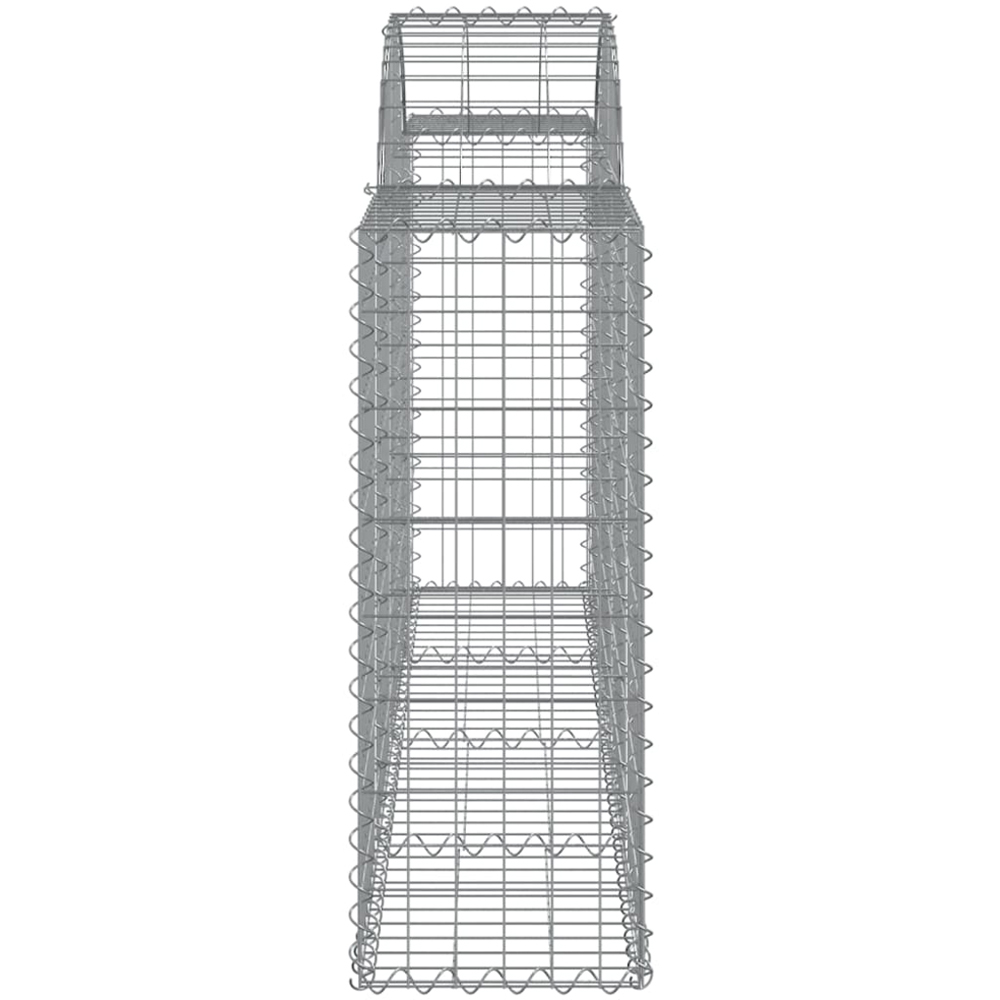 vidaXL Silver Galvanised Iron Gabion Basket 200 x 30 x 80/100cm 18 Pack Image 3