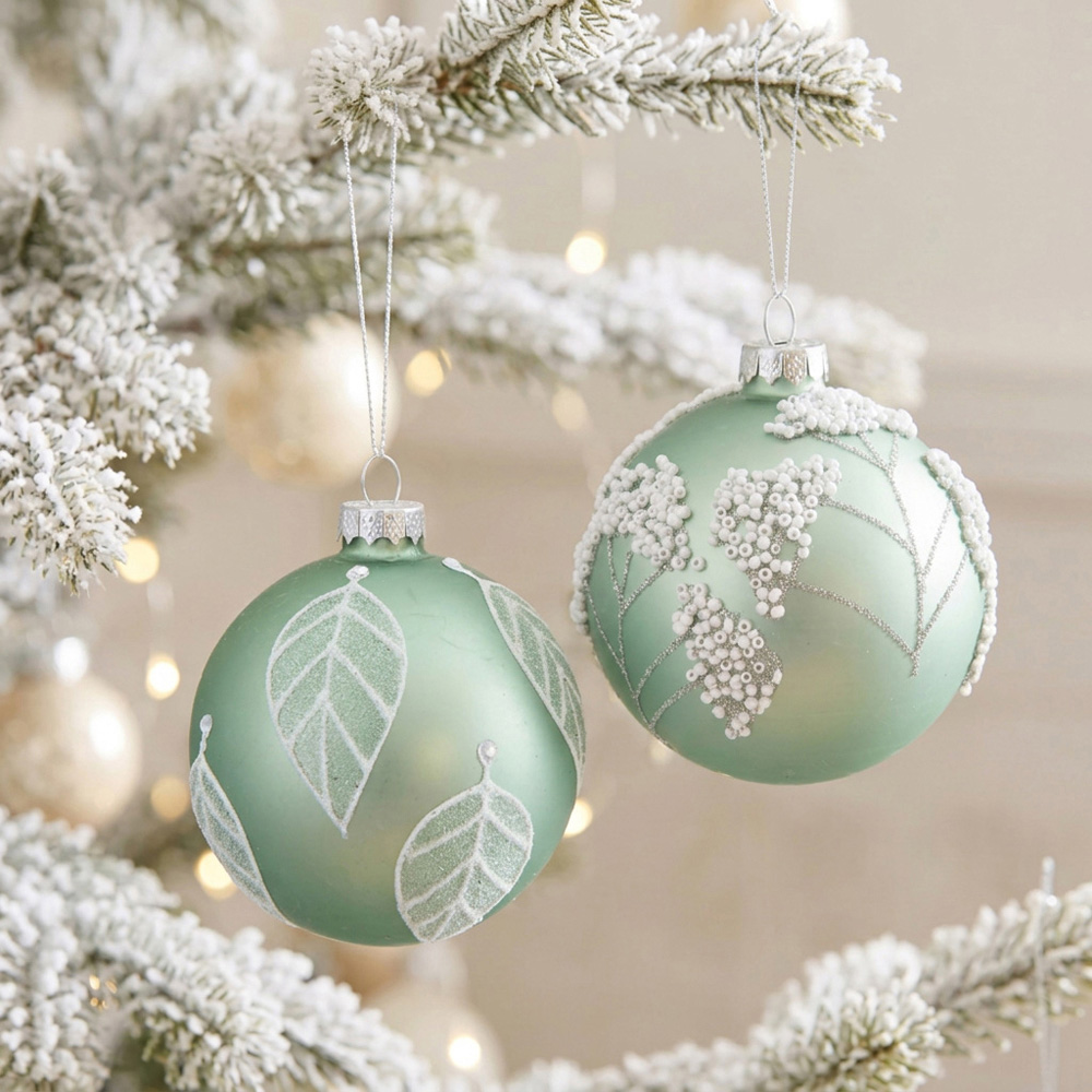 Sage Green Winter Bauble Image 2