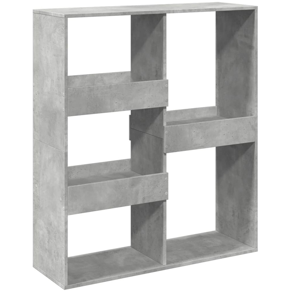 vidaXL 5 Shelf Concrete Grey Bookcase Image 2