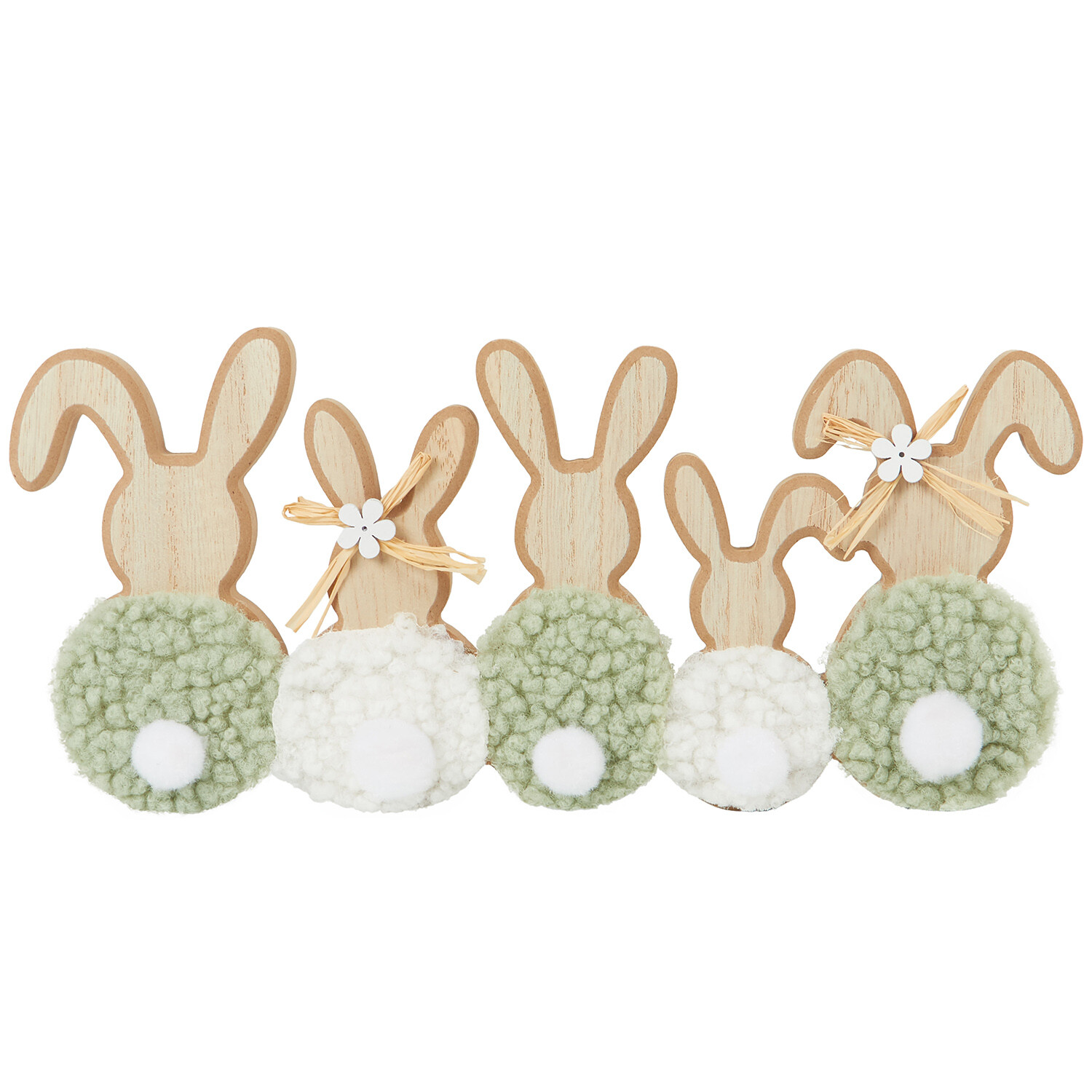 Row of Bunnies Ornament - Multicolour Image 1
