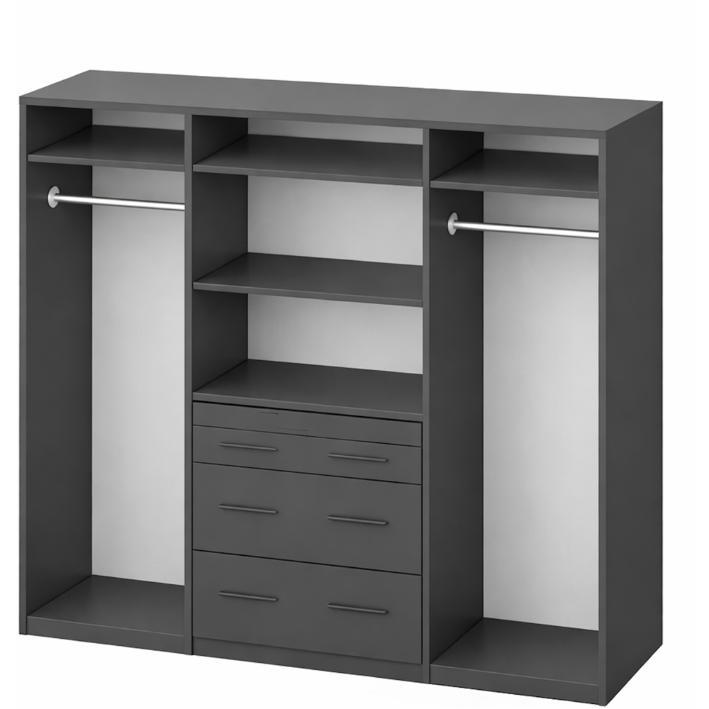 TJ'S Diver 4 Door 4 Drawer White Wardrobe Image 4