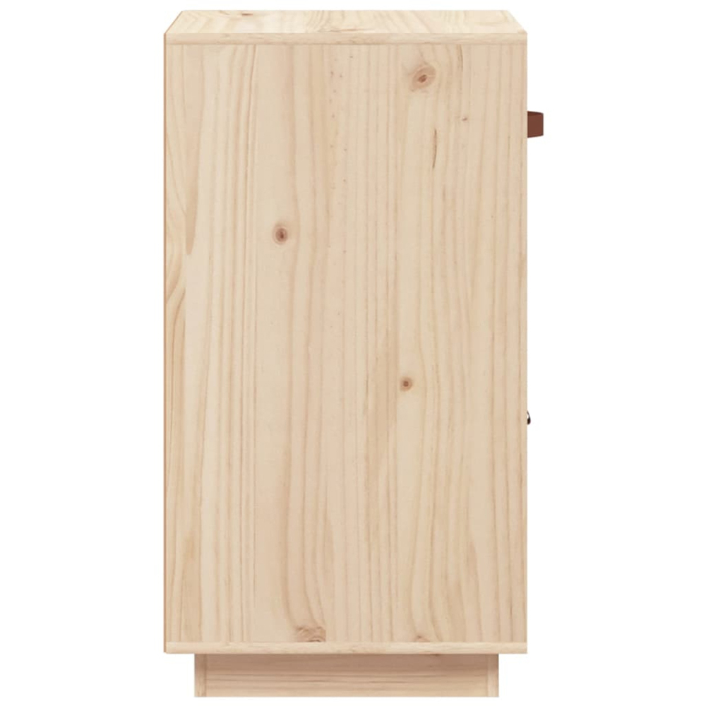 vidaXL Single Door Single Drawer Solid Wood Pine Sideboard Image 8