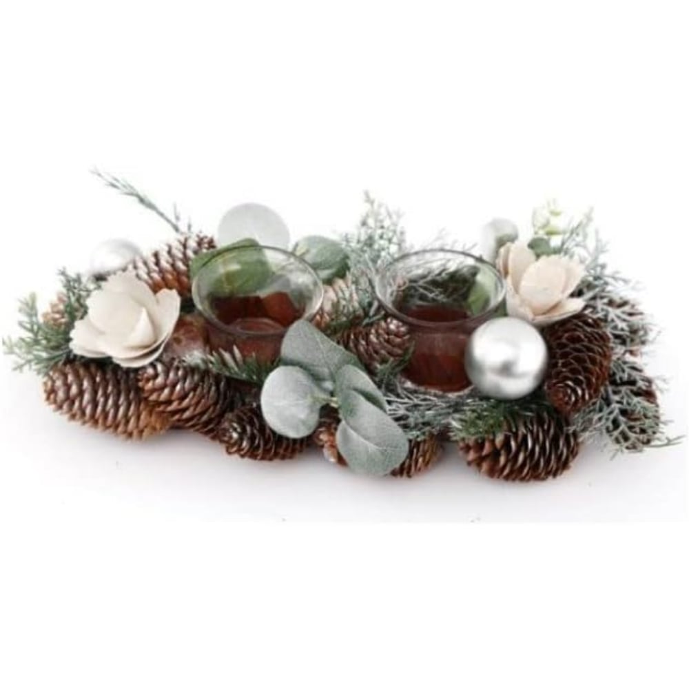 Marco Paul Eucalyptus Christmas Tea Light Holder Image 3