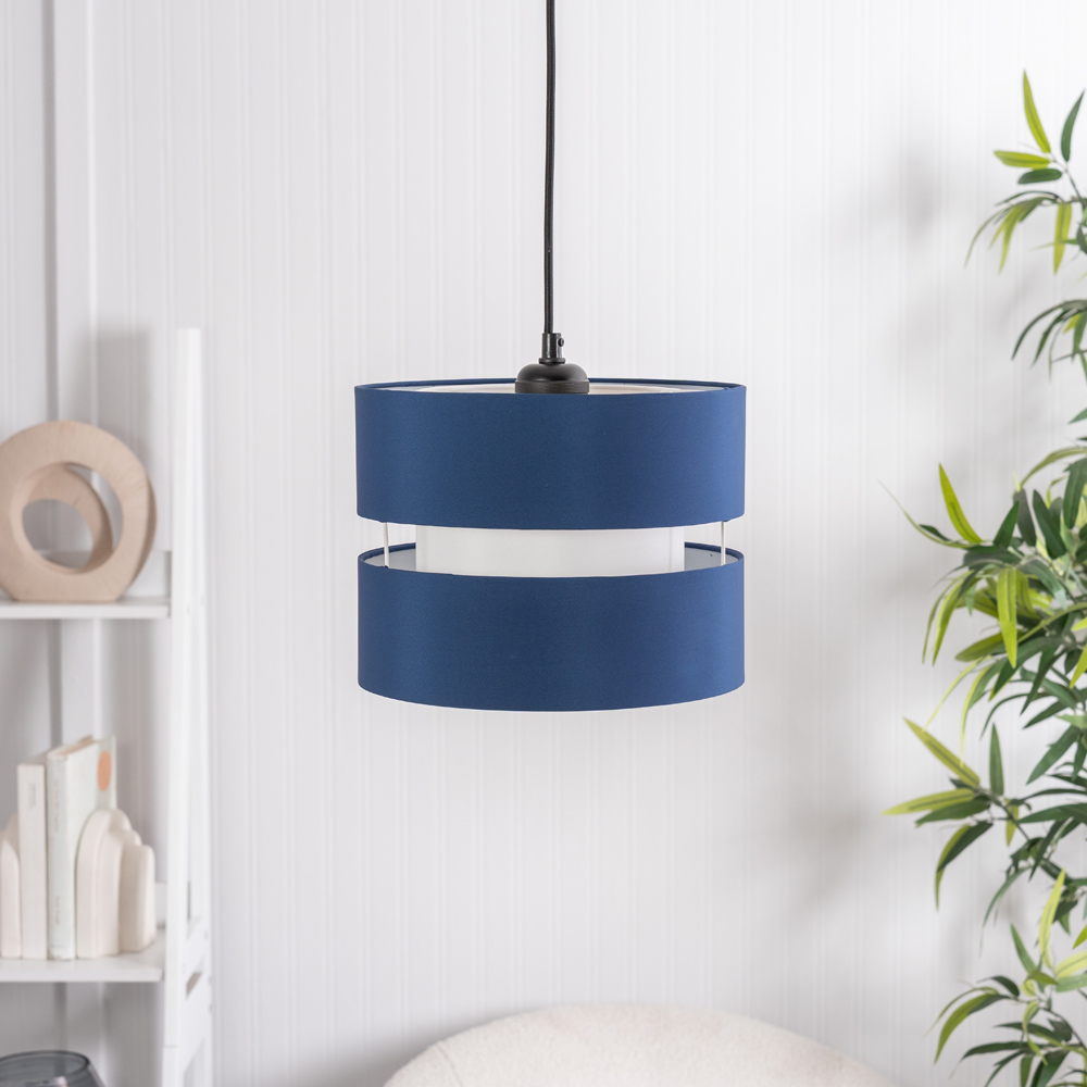 ValueLights Sophia 2 Tier Navy Ceiling Light Shade Small Image 3