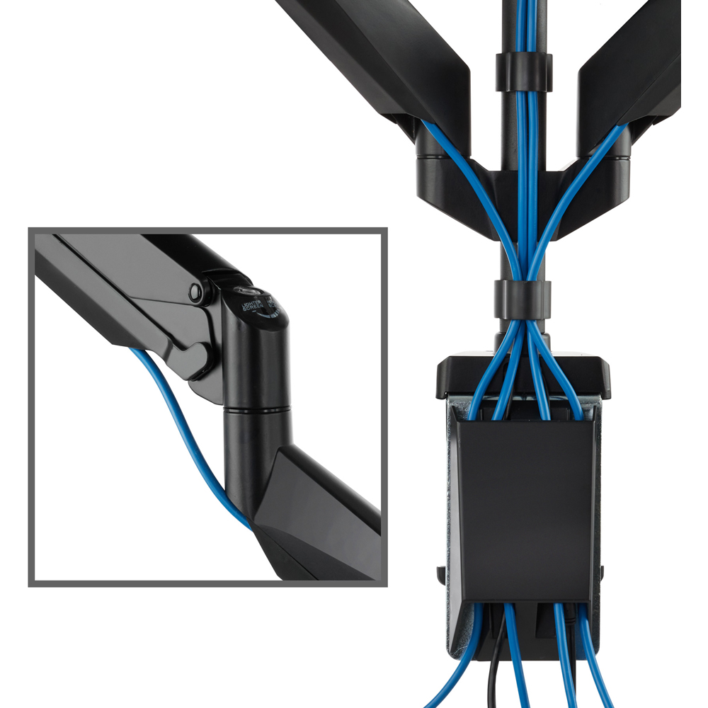 tectake 4 Screen Swivel Adjustable Monitor Arm Image 2