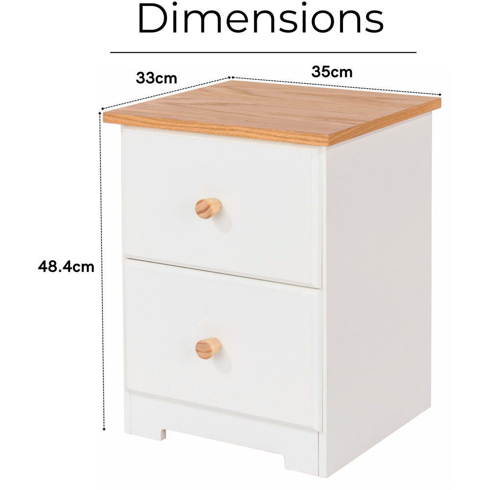 Colorado 2 Drawer Petite Bedside Table Image 9