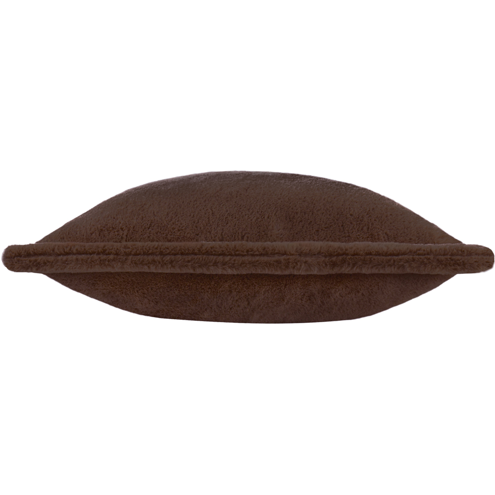 Furn Kallu Chocolate Faux Fur Cushion 55 x 55cm Image 2