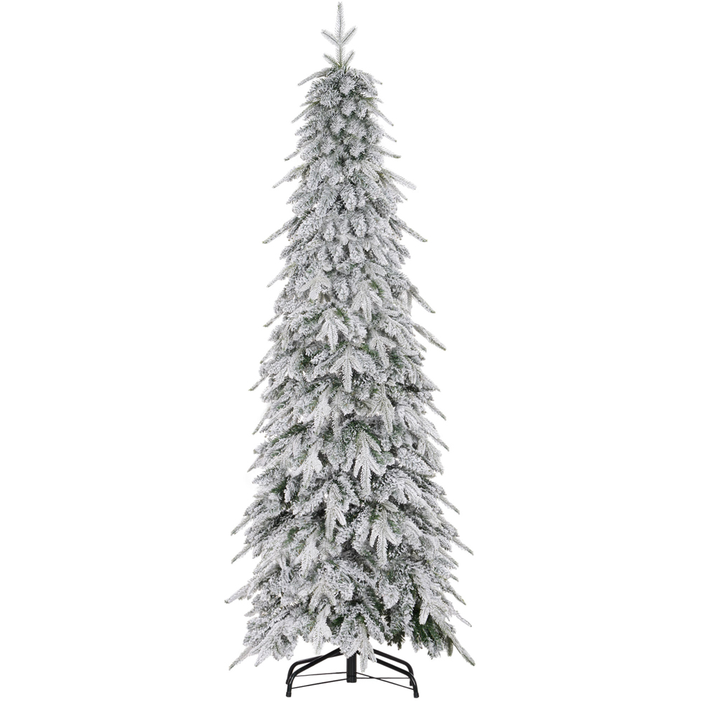 Everglow Snow Flocked Pencil Artificial Christmas Tree 6ft Image 1