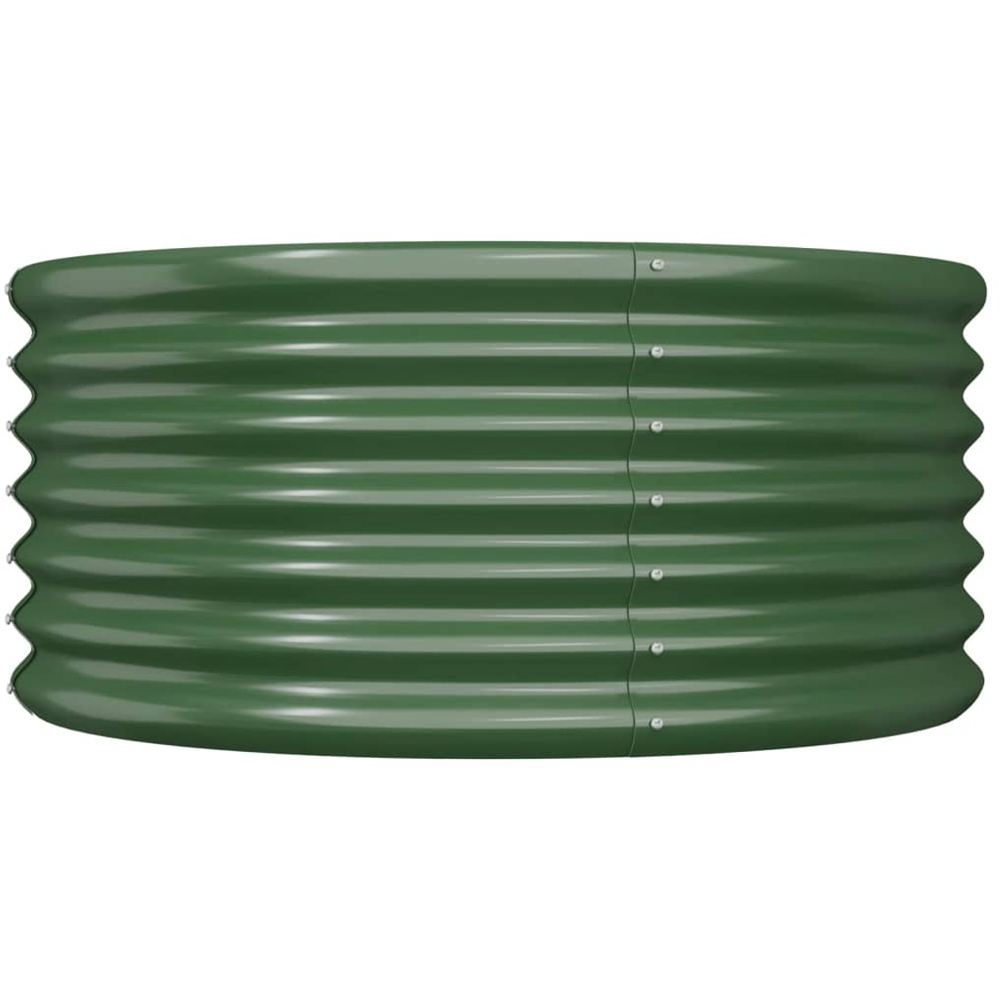 vidaXL Green Galvanised Steel Garden Planter 80 x 80 x 36cm Image 2