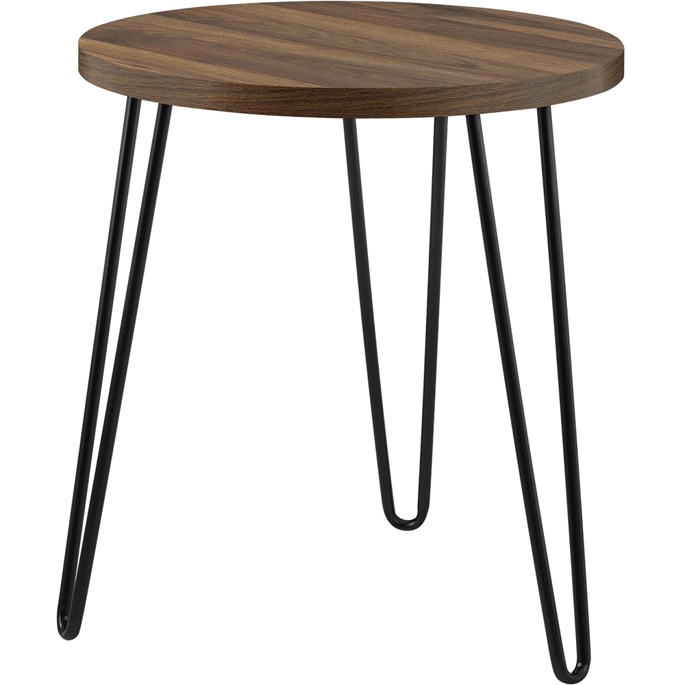 Dorel Owen Walnut Round End Table Image 3