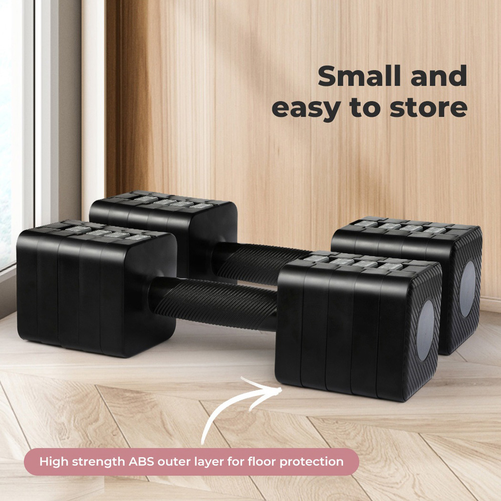 Spector Centra Black Metal Adjustable Dumbbell Pair 2.8-10kg Image 7