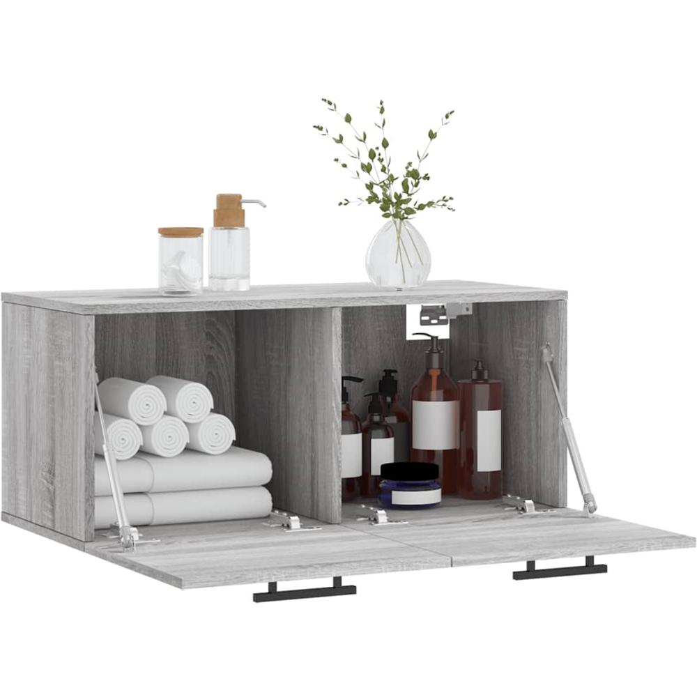 vidaXL 2 Door Grey Sonoma Oak Wall Cabinet Image 4