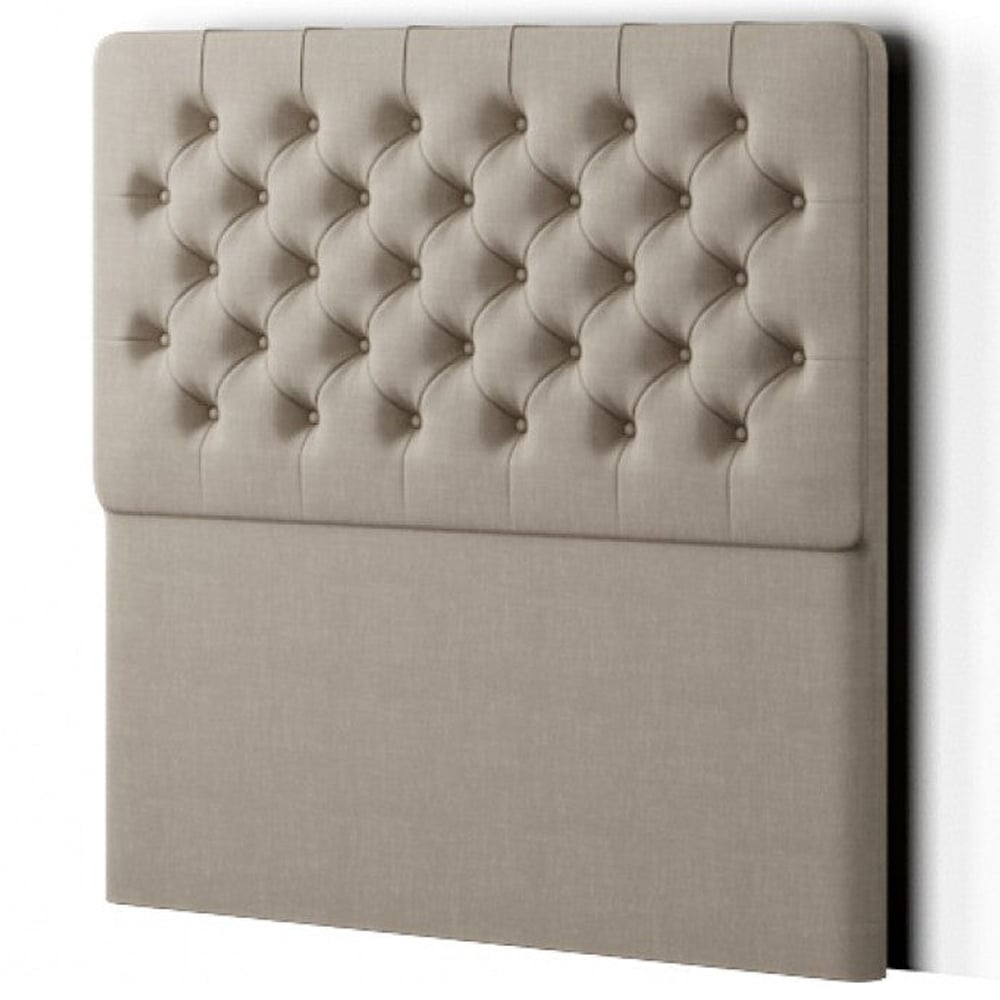 Eleganza Mary Chesterfield Small Double Cream Malham Weave Floor Standing Headboard Image 2