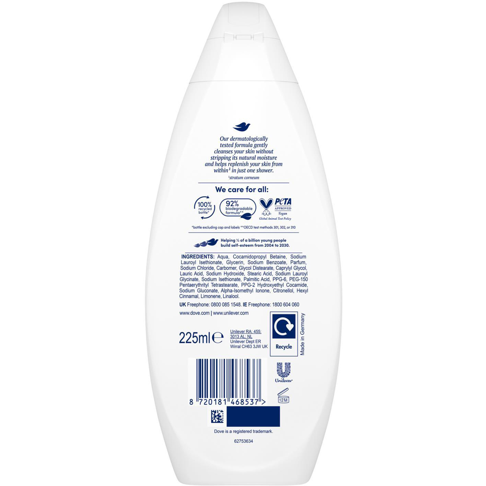 Dove Velvet Glow Softer and Smoother Skin Body Wash 225ml 6 Pack Image 3