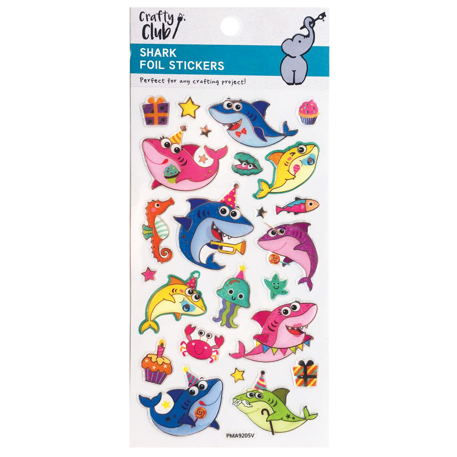 Crafty Club Mermaid or Shark Foil Stickers Image