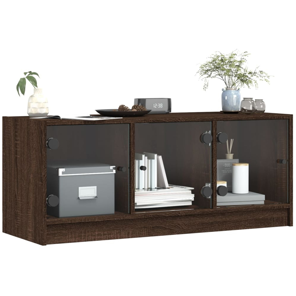 vidaXL 2 Door Brown Oak TV Cabinet Image 4