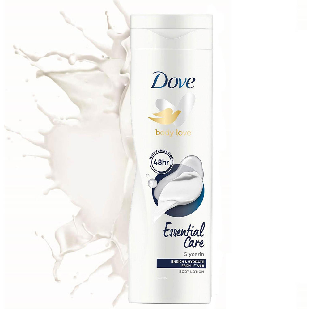 Dove Essential Care Glycerin Dry Skin Body Lotion with Deep Care Complex 250ml 18 Pack Image 4