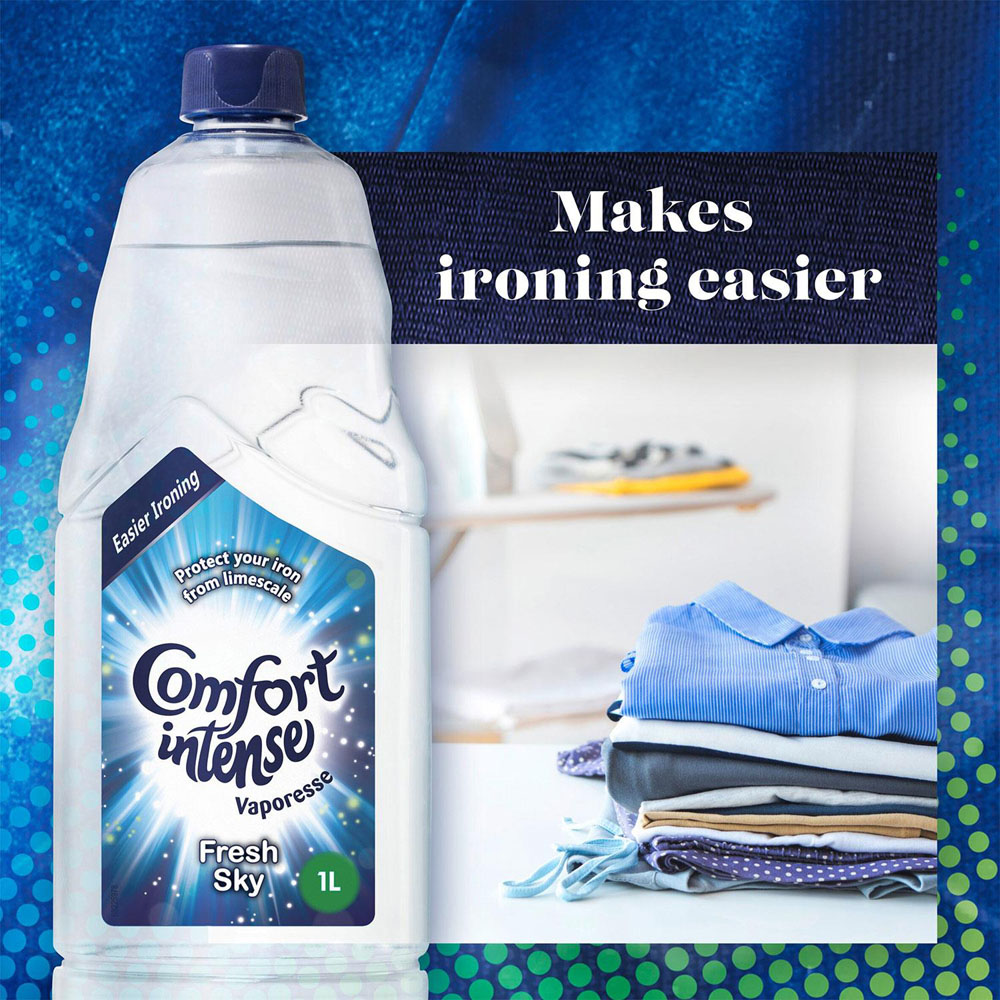 Comfort Intense Vaporesse Fresh Sky Ironing Water 1L 4 Pack Image 6