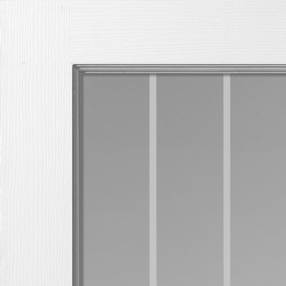 JB Kind Cottage 1 Light White Moulded Glazed Internal Door 1981 x 610mm Image 3