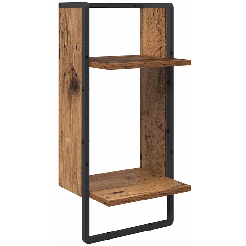 vidaXL 5 Shelf Old Wood Wall Shelf Set of 4 Image 5