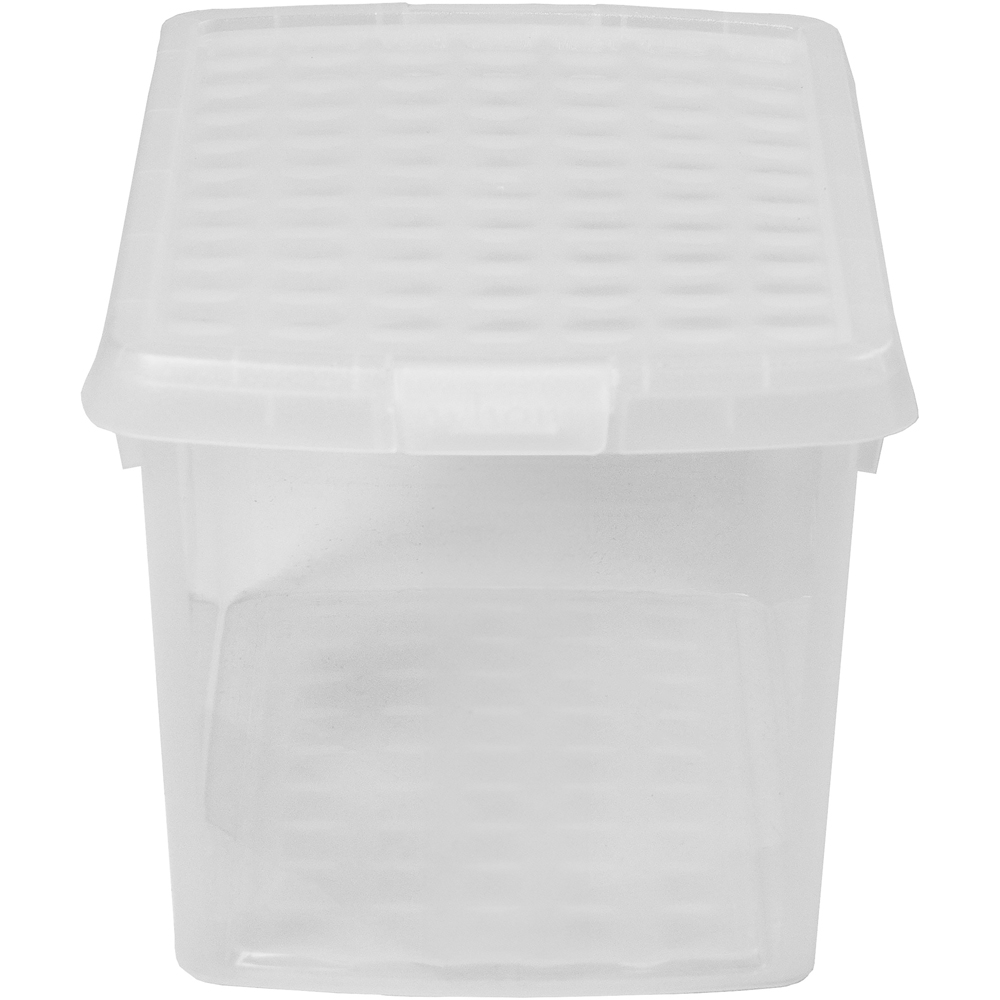 Wham Clip 14L Clear Rectangular Storage Box with Lid 4 Pack Image 4