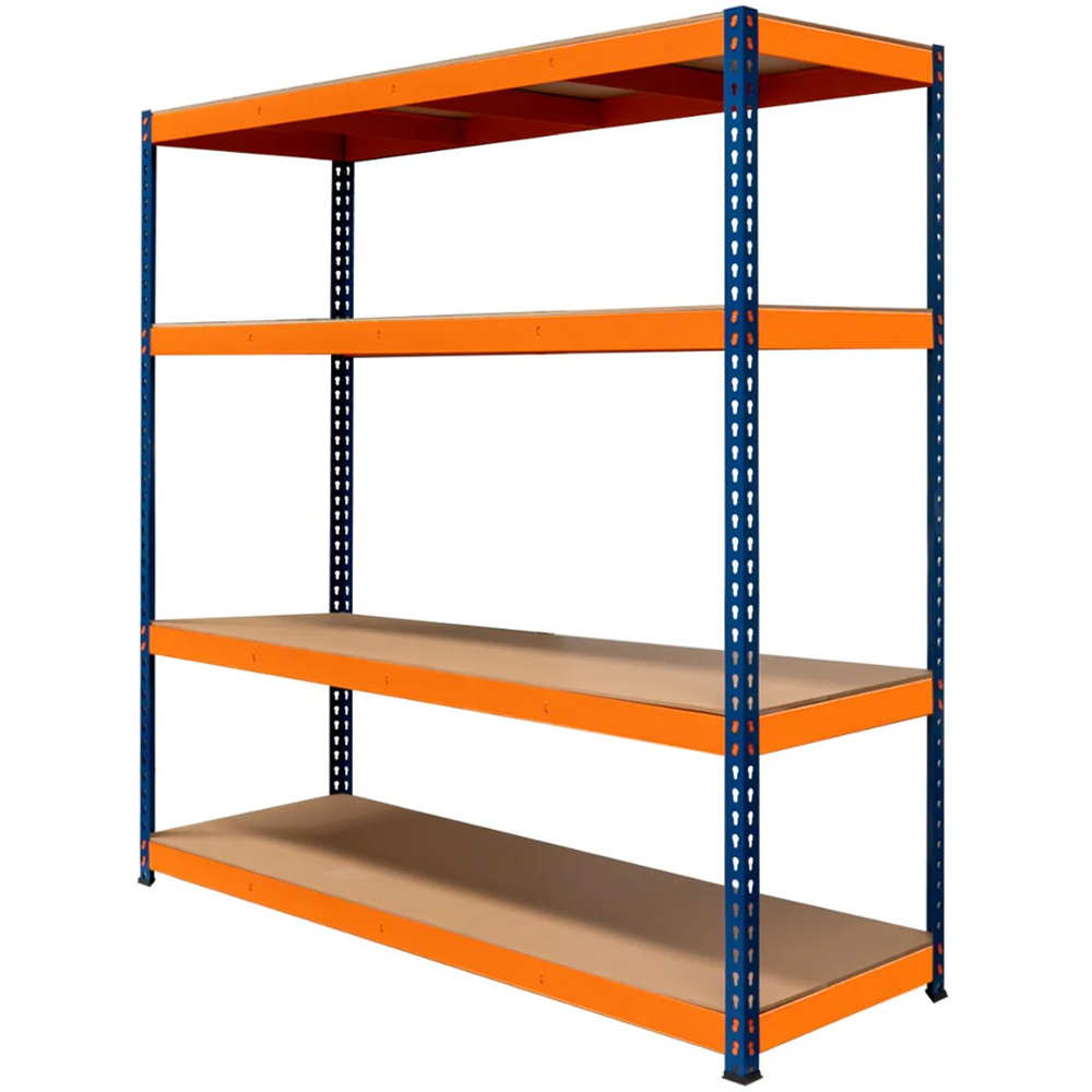 Monster Shop S Rax 4 Shelf Blue and Orange Shelving Unit Image 1