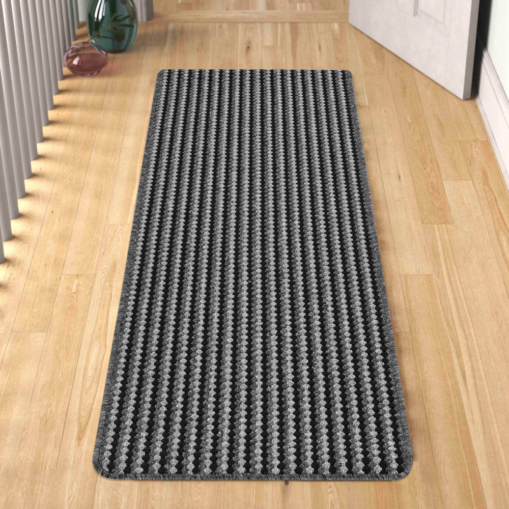 Desire Rugs Eden Anthracite Non Slip Door Mat 90 x 150cm Image 6