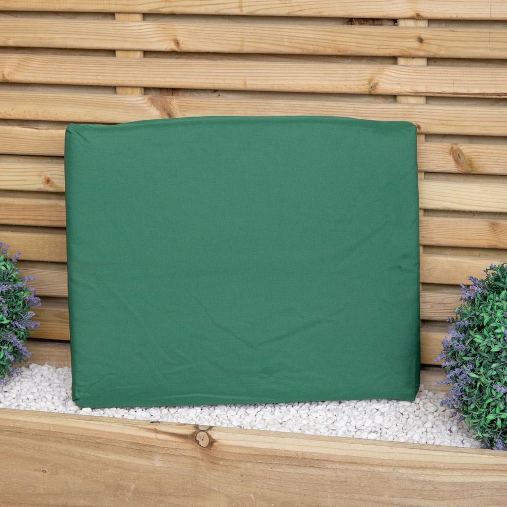Samuel Alexander Single Seater Green Wooden Garden Chair Cushion Base 52 x 41cm Image 3