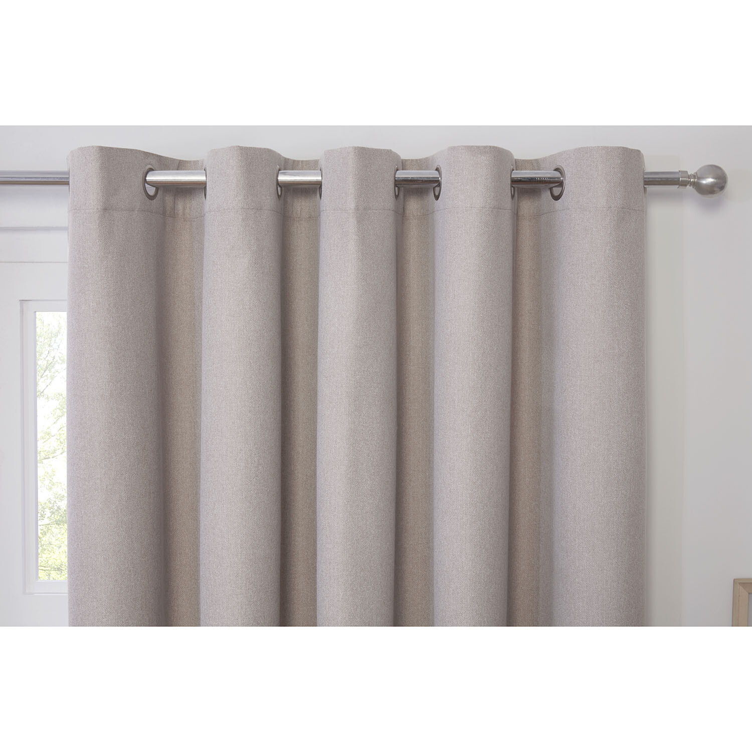 Linden Blackout Curtain - Stone / 137cm / 168cm Image 3