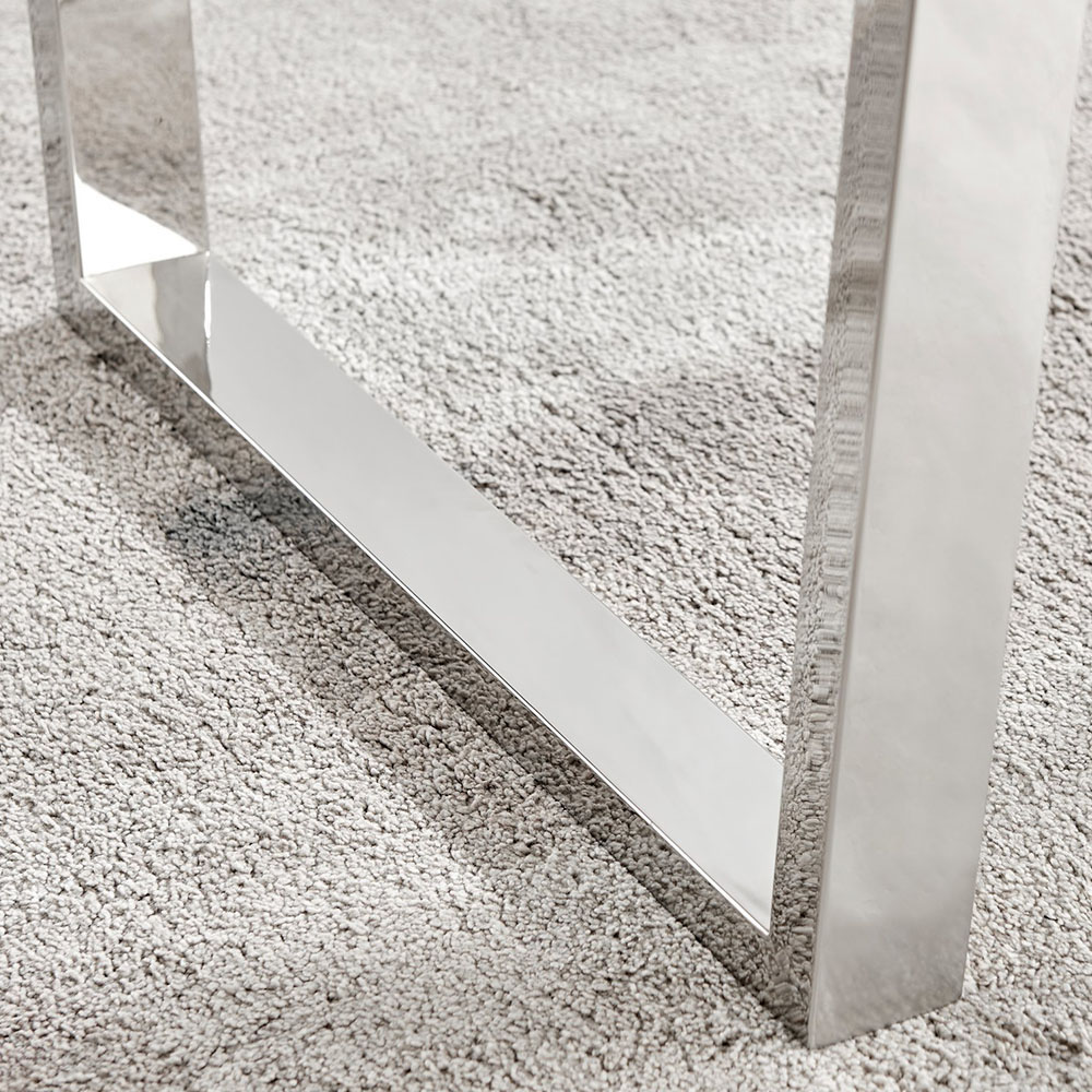 Furniturebox Solo Valera 6 Seater Dining Set Marble Effect and Black Image 7