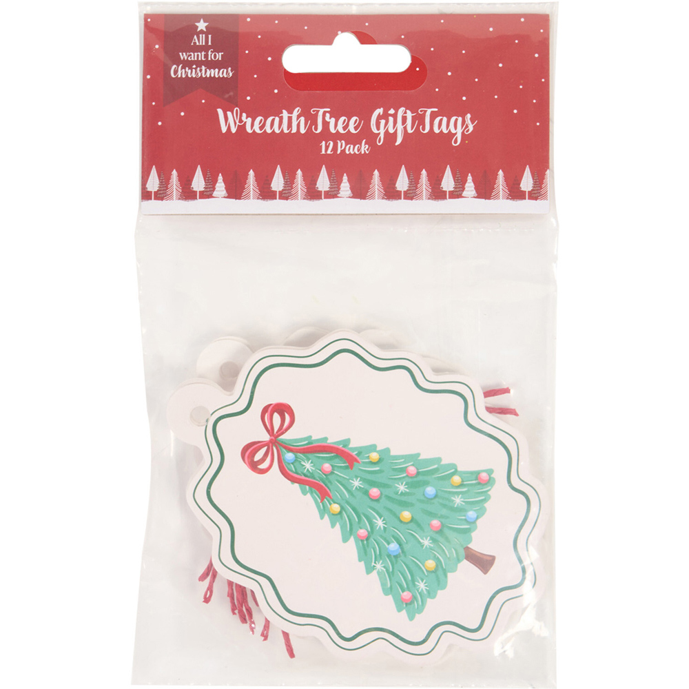 Pack of 12 Wreath Tree Gift Tags Image 1