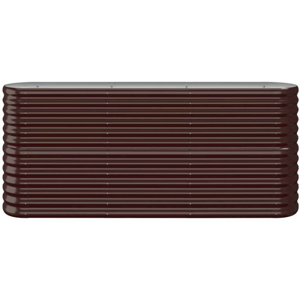 vidaXL Brown Galvanised Steel Raised Garden Bed 152 x 40 x 68cm Image 2