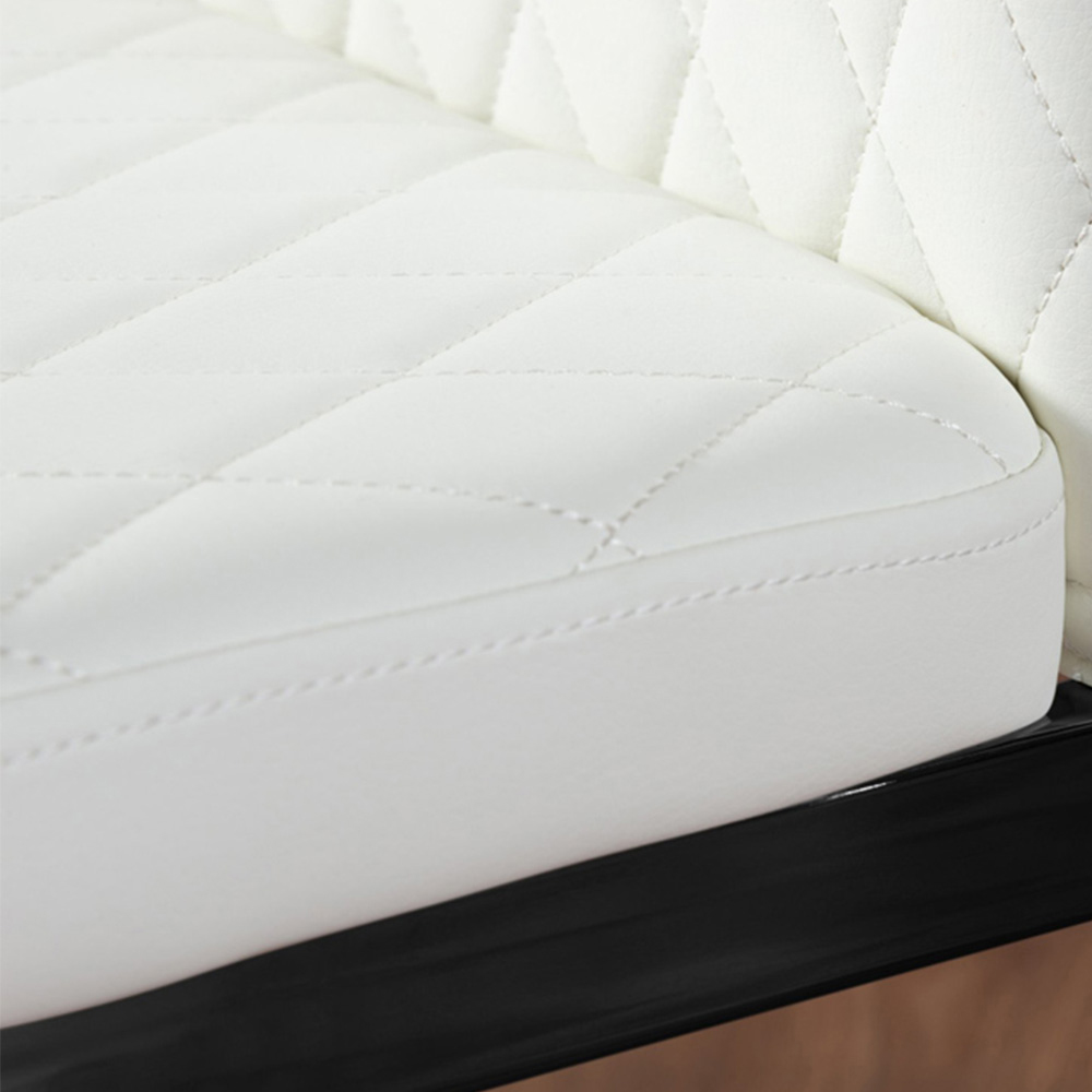 Furniturebox Arona Valera Concrete Effect 4 Seater Round Dining Set Grey and White Image 5