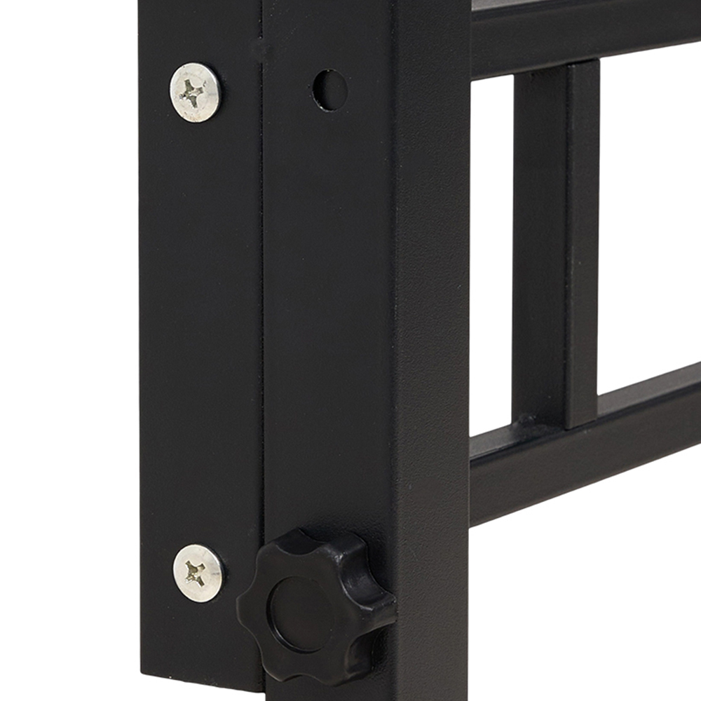 Living and Home Black Height Adjustable Mobile Desk with Lockable Wheels Image 5