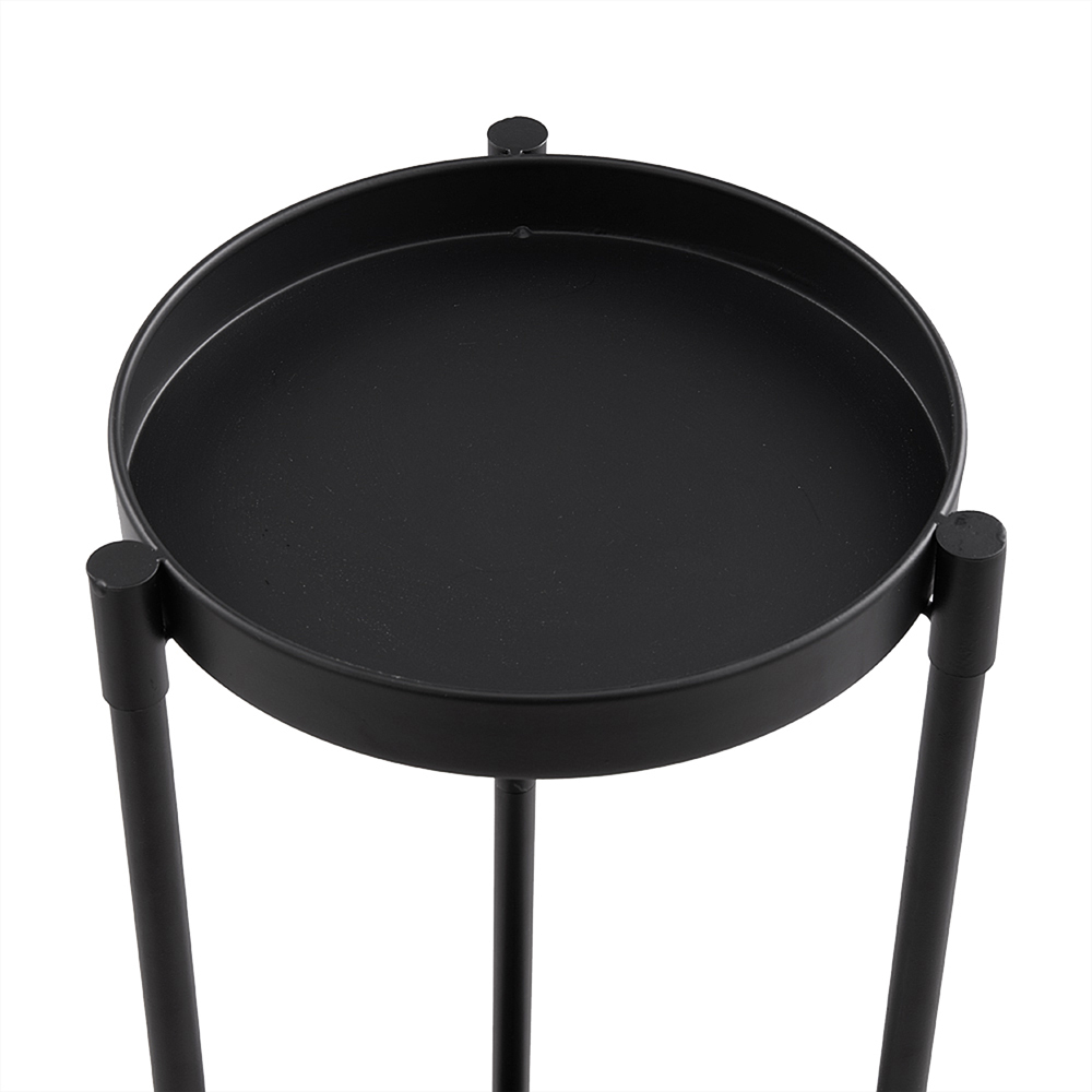 Living and Home 2 Shelf Black Metal Plant Stand Image 5