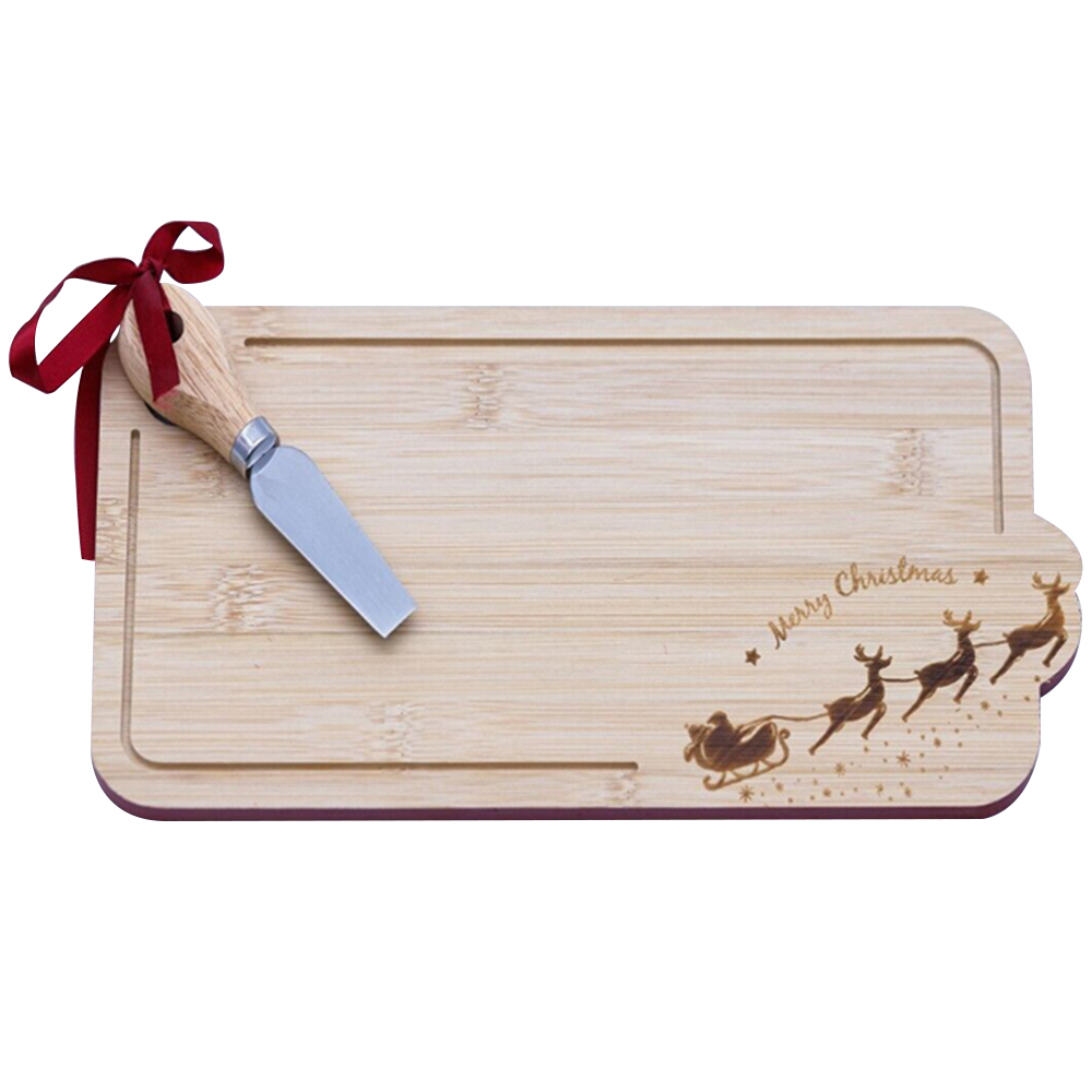Marco Paul Bamboo Christmas Cheese Board Image 1
